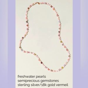 Freshwater pearl and semi-precious gemstone necklace